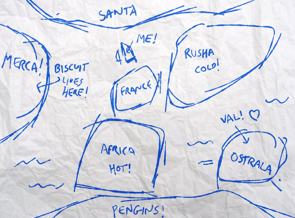 Muscuit's World Map (art) by Musuko42