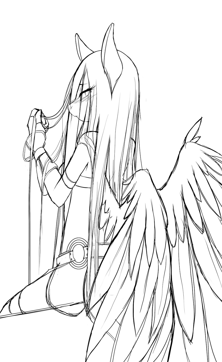 Angel, hair down by LilithSnow