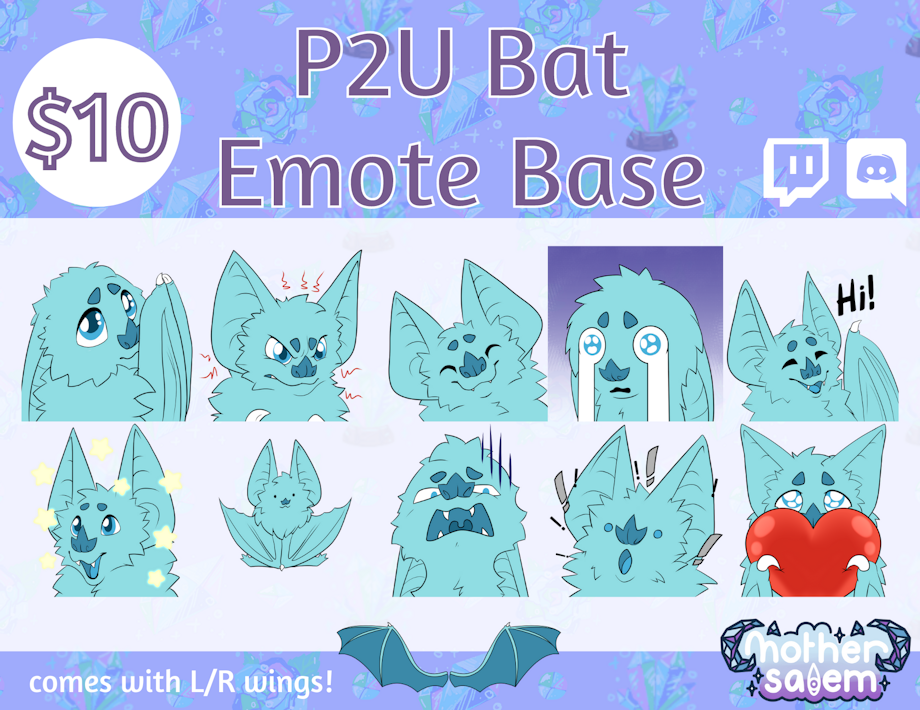 Bat P2U Emote Base by MotherSalem