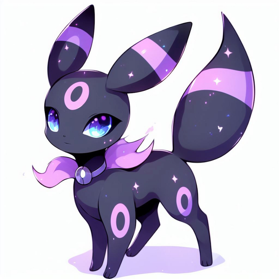 Tony The Umbreon (AI Version) by MangledFuntimeWolf